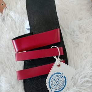 Buhle Leather Twin-Strap Slide