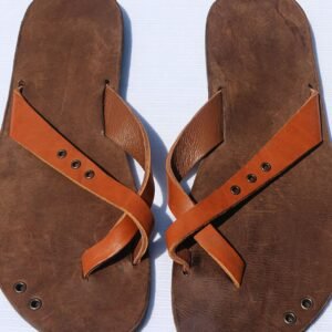City Boy Brown Leather Sandal