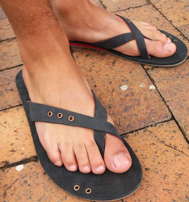 City Style Leather Toe Post Sandal - Image 2