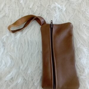 Harar Leather Zip Clutch