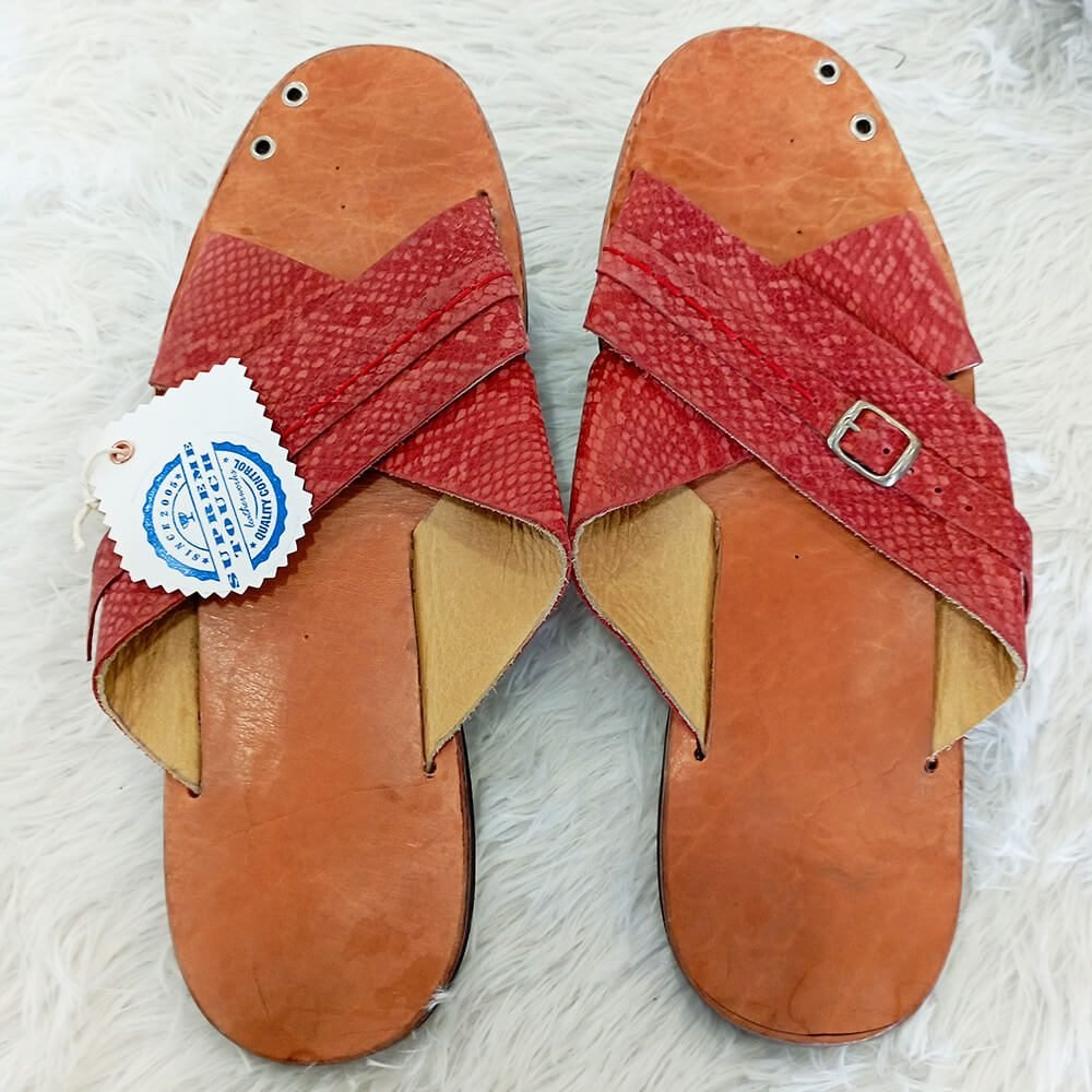 Jabari Leather Cross Strap Slide - Image 9