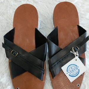 Kano Leather Cross-Strap Slide