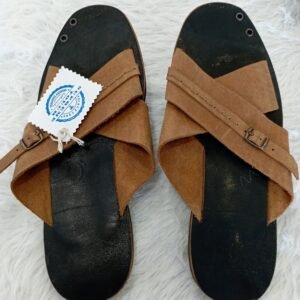 Lindiwe Leather Cross-Strap Slide