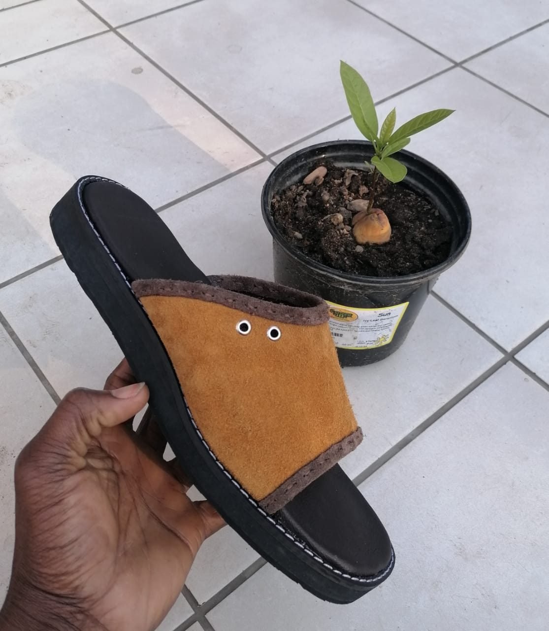 Mosi Leather Slide Sandal - Image 4