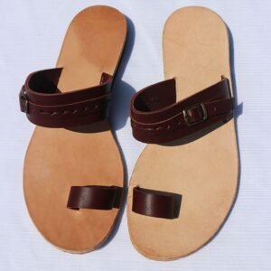 Nandi Leather Toe Loop Slide