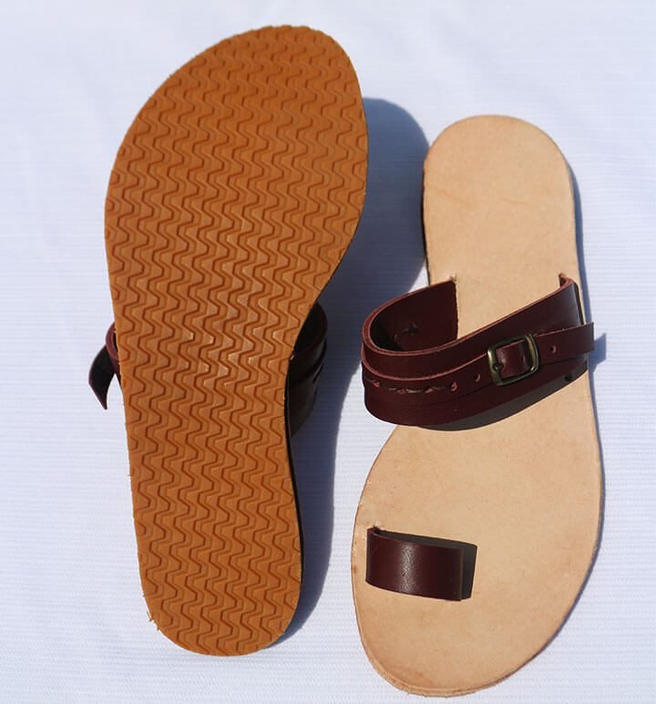 Nandi Leather Toe Loop Slide - Image 5