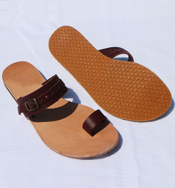 Nandi Leather Toe Loop Slide - Image 4