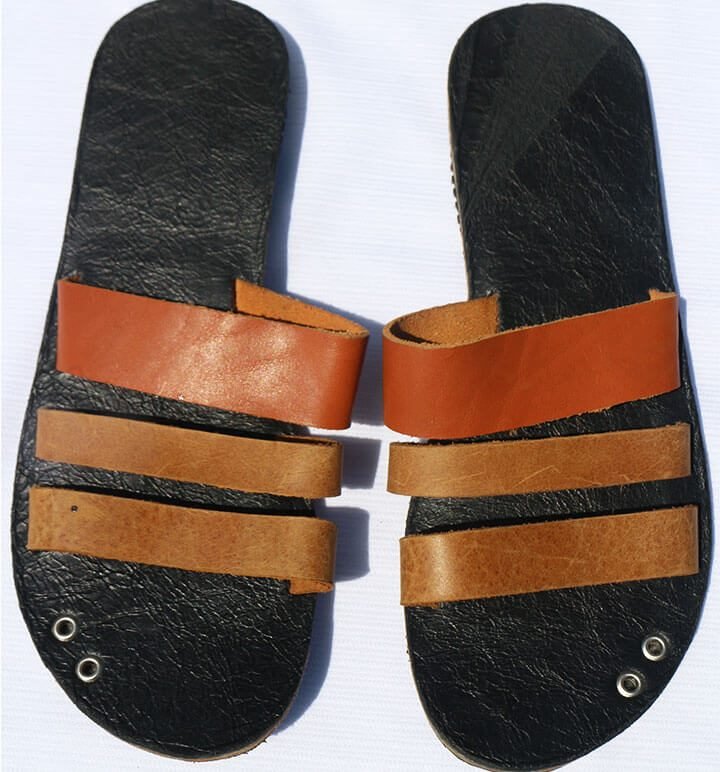Ntombi Leather Triple Band Slide - Image 3