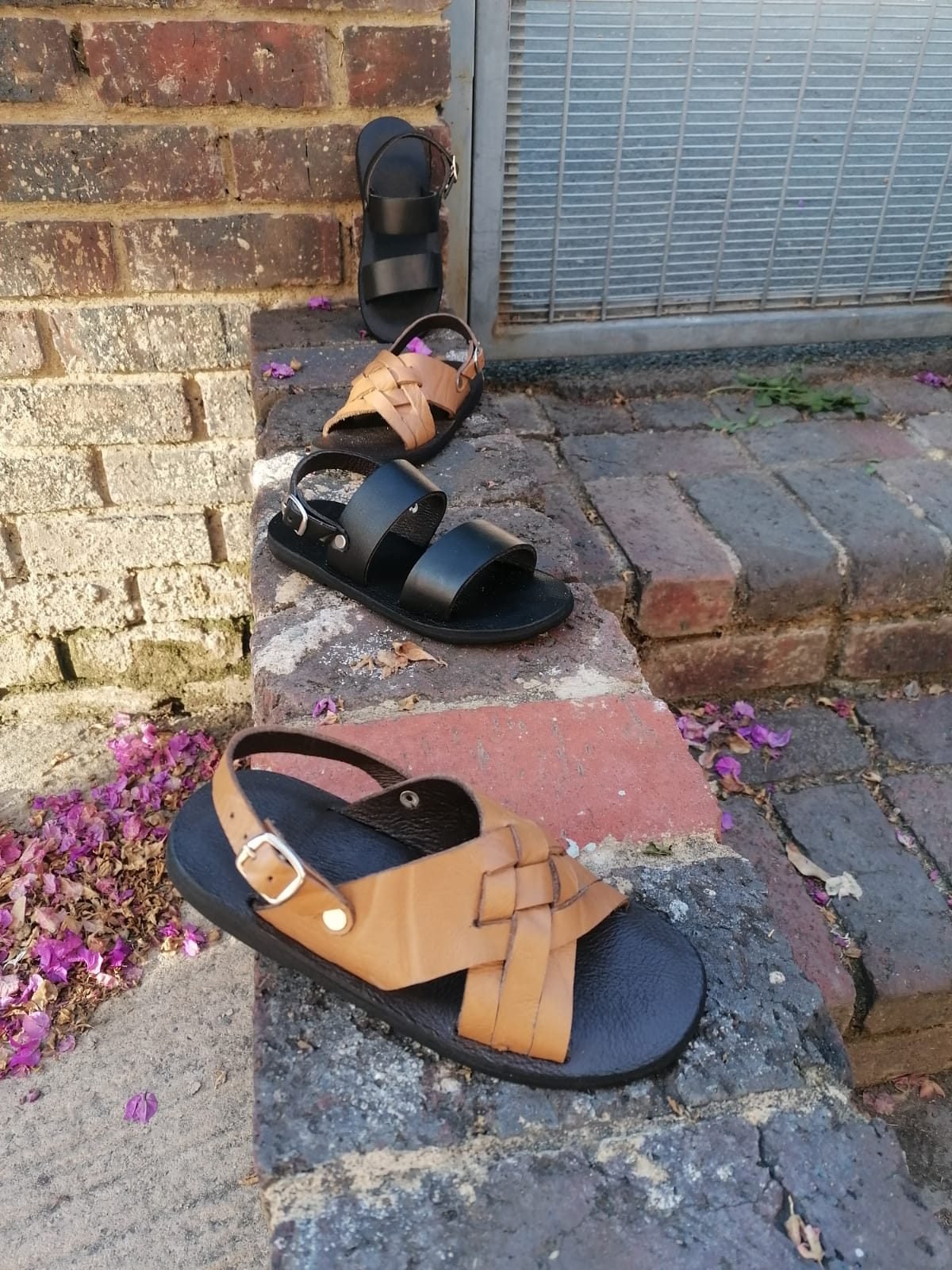 Nuru Leather Cross Strap Sandal - Image 3