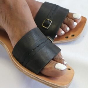 Queen Esther Leather Band Slide